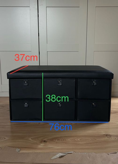 Pufa siedzisko z 6 szufladami