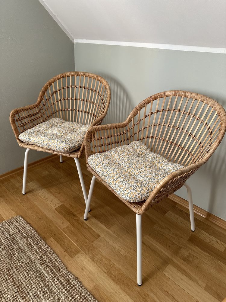 Krzesło rattanowe fotel Ikea krzesła Nilsove wiklinowe
