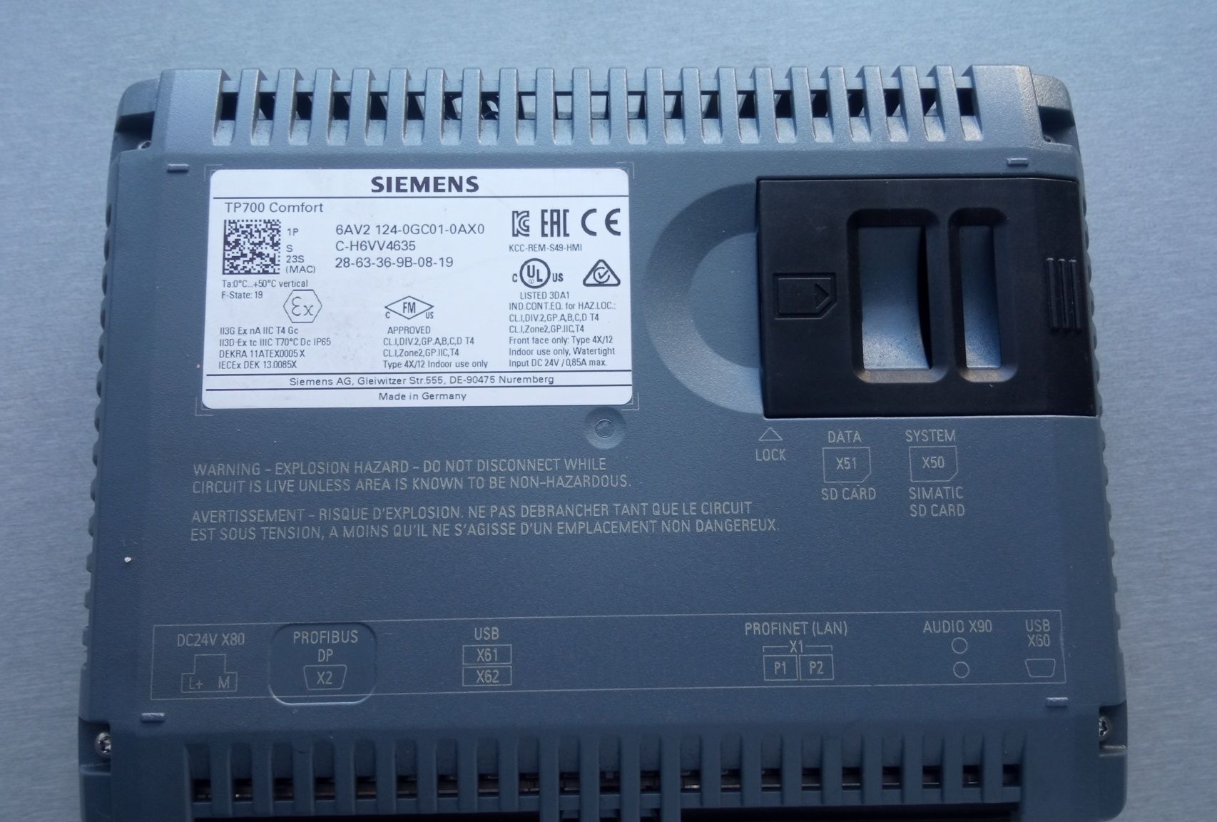 Panel HMI Siemens TP700 comfort
