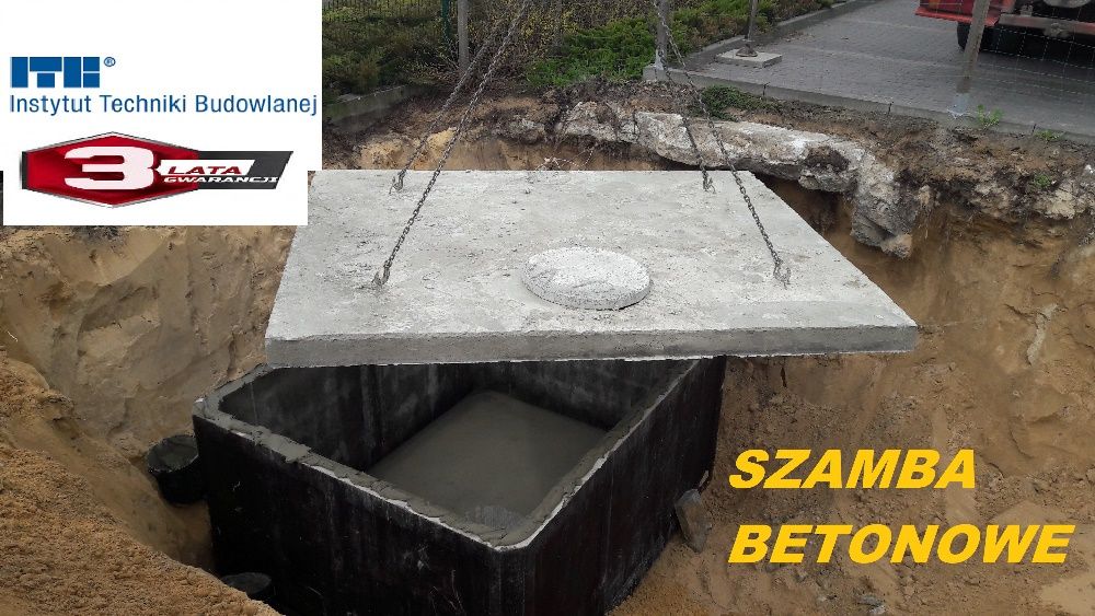 Szambo 2m3 z płyta najazdową Zbiornik betonowy -szamba od producenta
