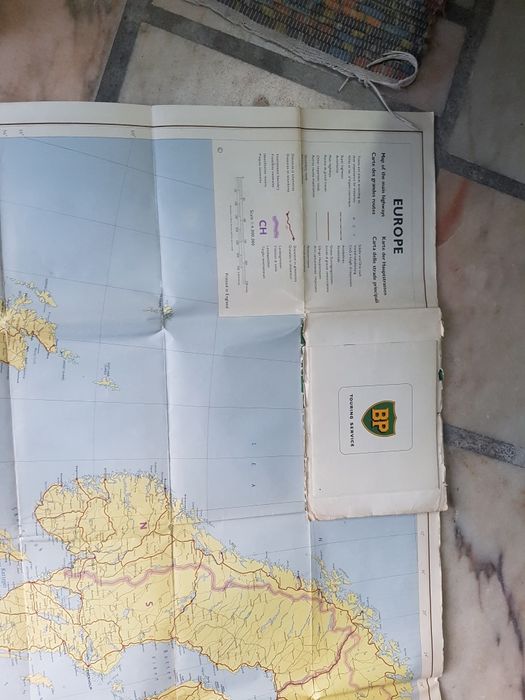 Mapa BP Touring Service