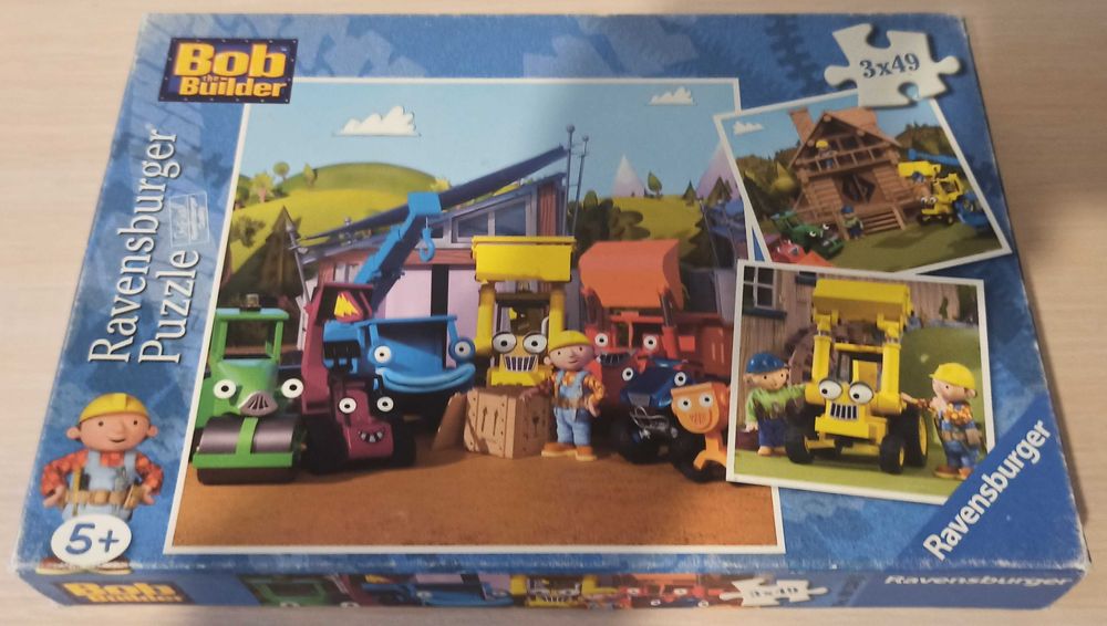 Puzzle Bob Budowniczy: Trzy Motywy (3x po 49 Elementów)