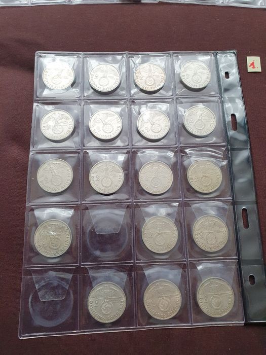 2 marki 1937/38/39 r. 18szt. srebro promocja