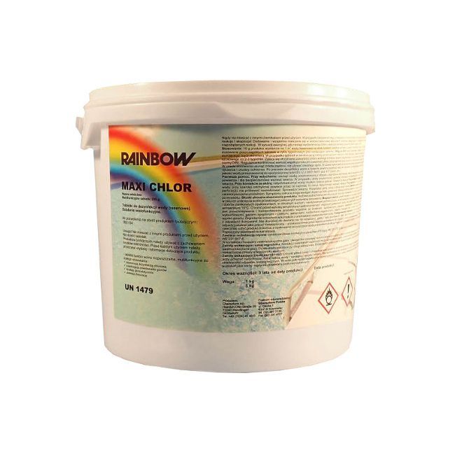 Chlor do basenu tabletki 4 w 1 - 5kg Rainbow SUPER WYDAJNY !!!