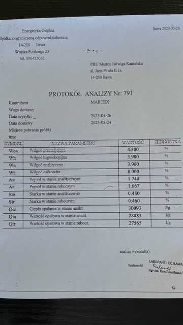 Węgiel Orzech 27MJ  Iława  Promocja taniej