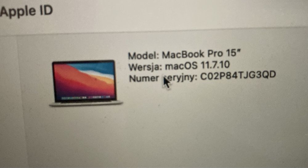 MacBook PRO 15” Retina 2014 model A1398