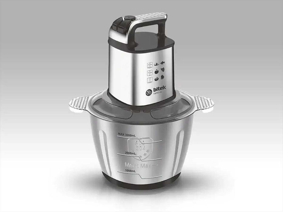 Кухонний комбайн подрібнювач Блискавка 3л 2000Вт з нержавіючої сталі