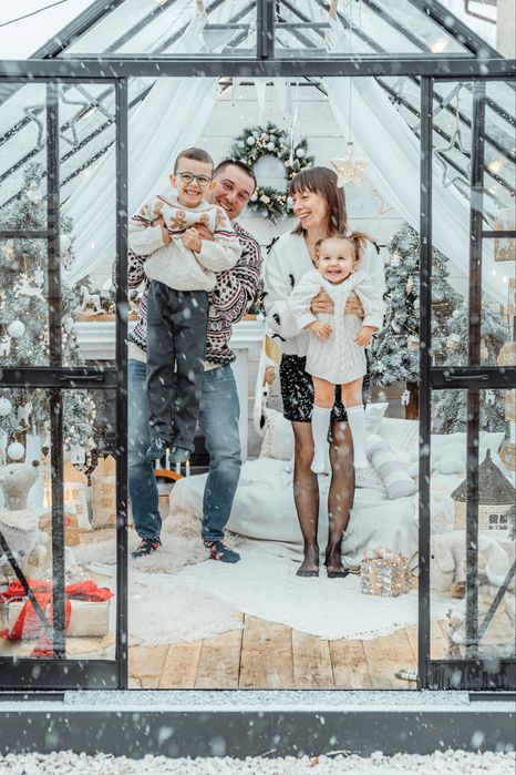 Sesje świateczne w szklarni