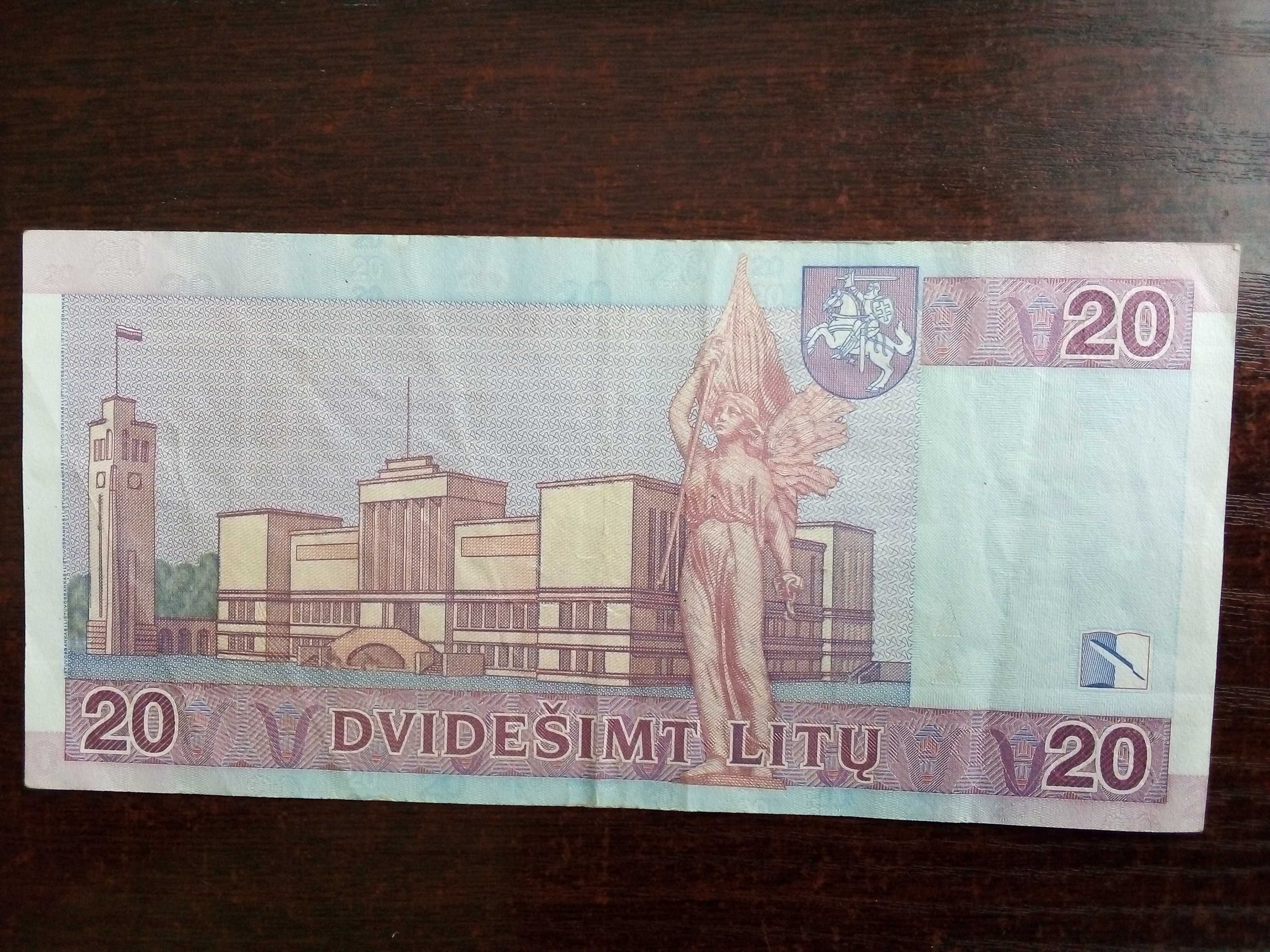 Banknot 20 lit Litwa