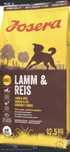 Сухой корм для собак Josera  Lamb &Rice 12,5кг