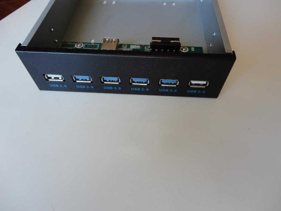 Placa Controladora USB 3.0 PCI-Express e painel frontal 5,25