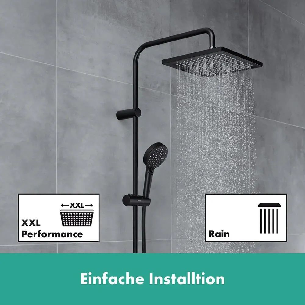 Душевая система Hansgrohe Vernis Shape Showerpipe 240 Black 26429670