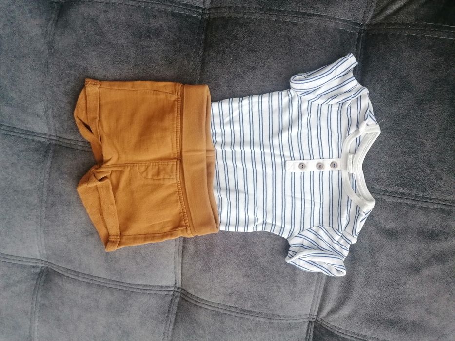 Zestaw komplet H&M body + spodenki 62