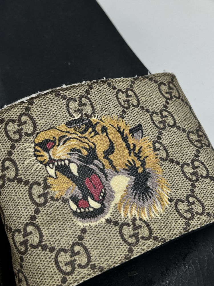 Тапки чоловічі Gucci GG Tiger Monogram оригінал монограм 45-46р hermes