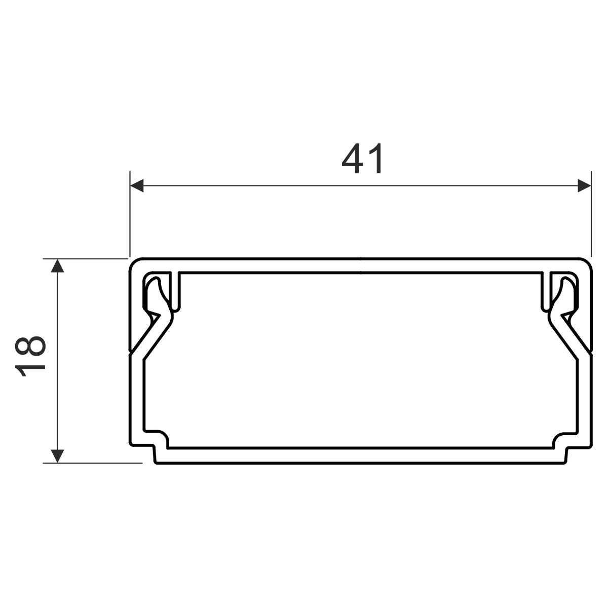 Кабельний канал KOPOS 40*20 мм білий 2м ПВХ LHD 40X20 (короб/жолоб)