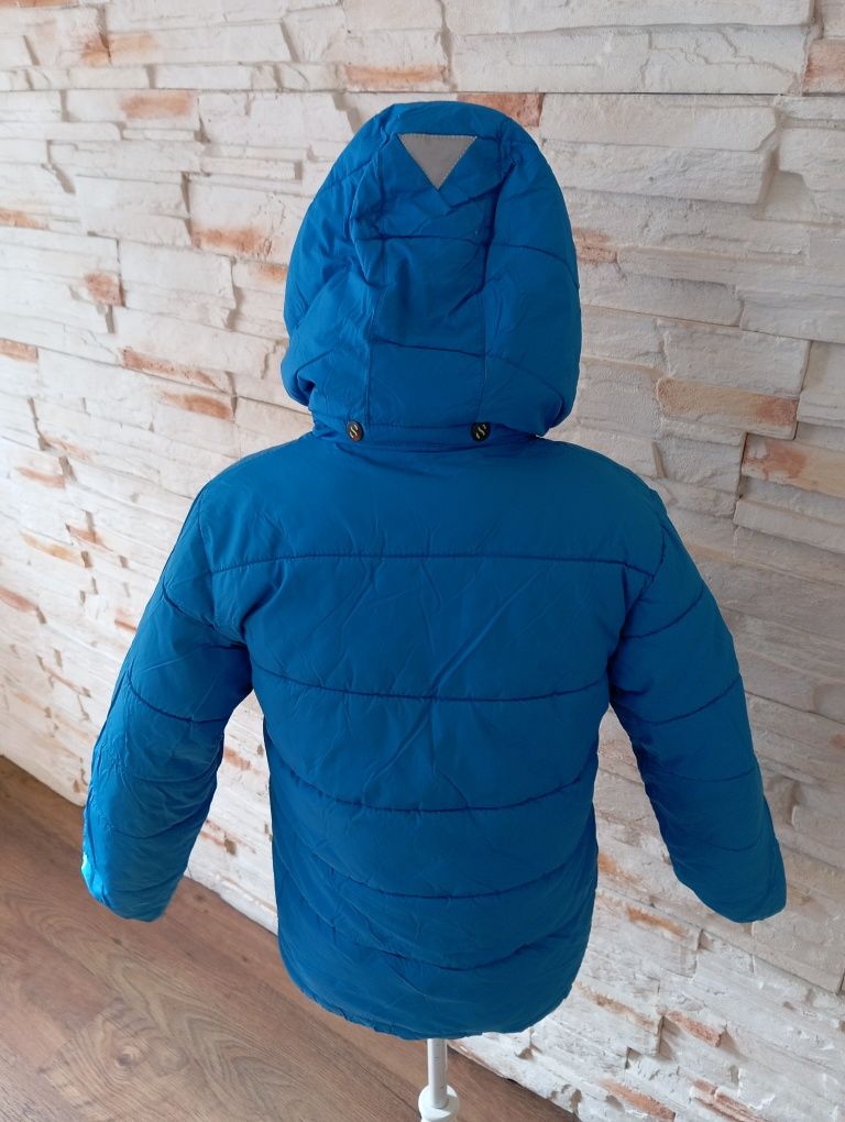 Chłopięca Niebieska kurtka zimowa z kapturem H&M r.146.    S.T.J.1
