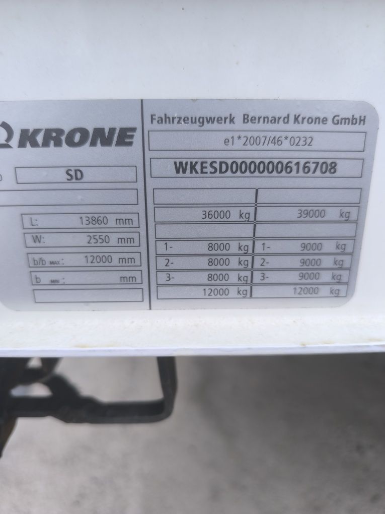 Naczepa.  Krone standard