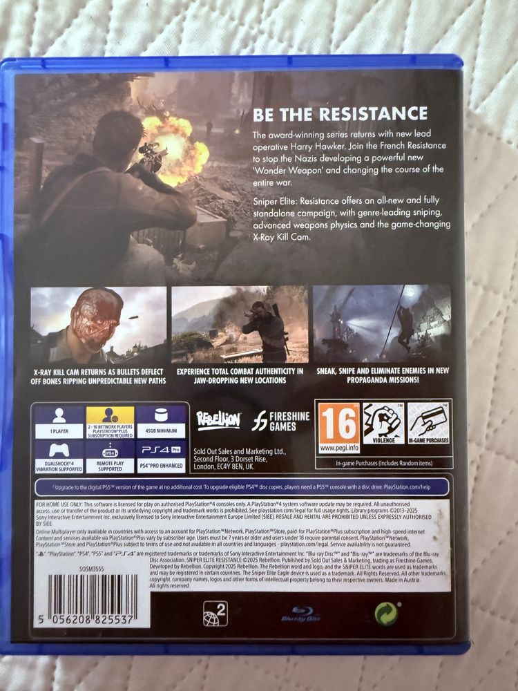 Sniper elite resistance ps4