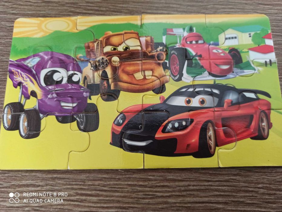Zestaw 4 szt. drewnianych puzzli dla chłopca
