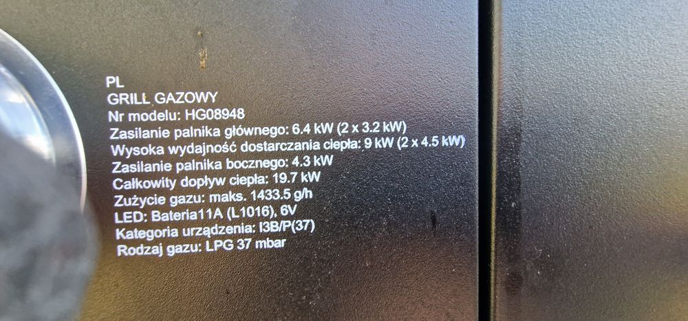 Duży grill gazowy