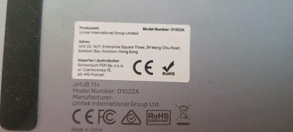 HUB Unitek usb-c usb c UHUB11+ (D10022A) do laptopa, komputer stacjona