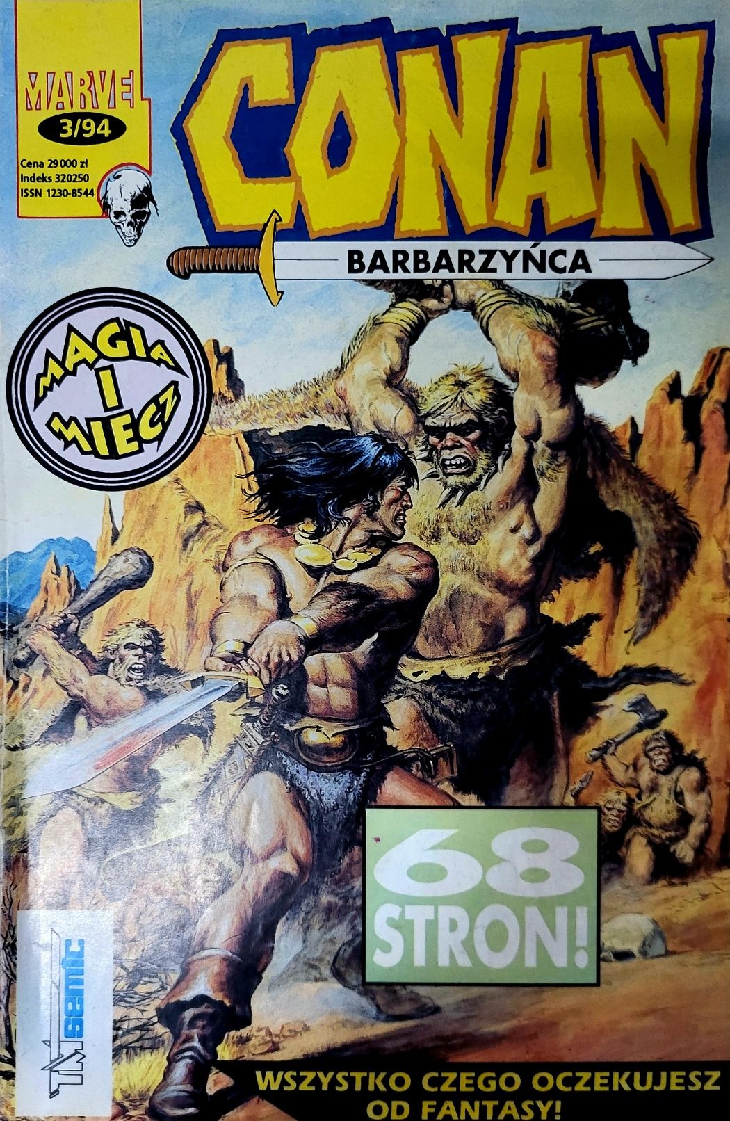 Komiks Conan Barbarzyńca 3/94 db+