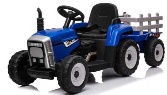 MEGAAUTKA.PL Traktor na akumulator z Przyczepką Pilot 12V dla dzieci