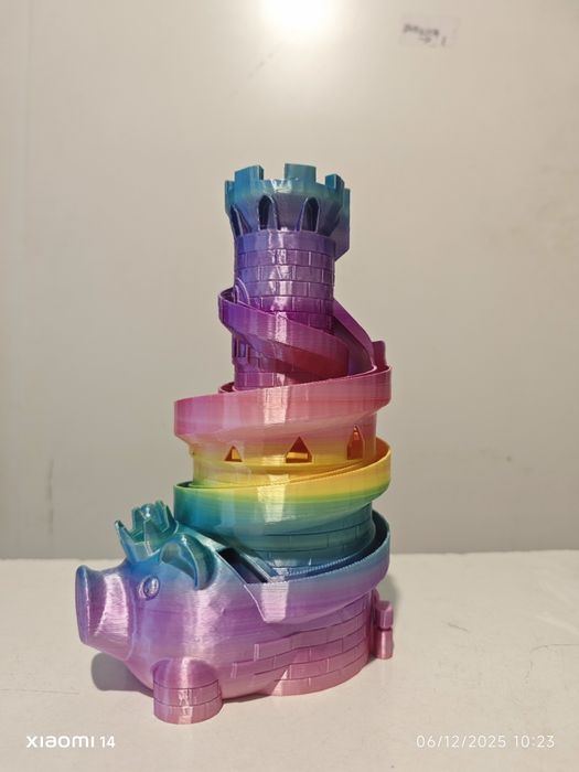 Porquinho mealheiro com slides, 25cm