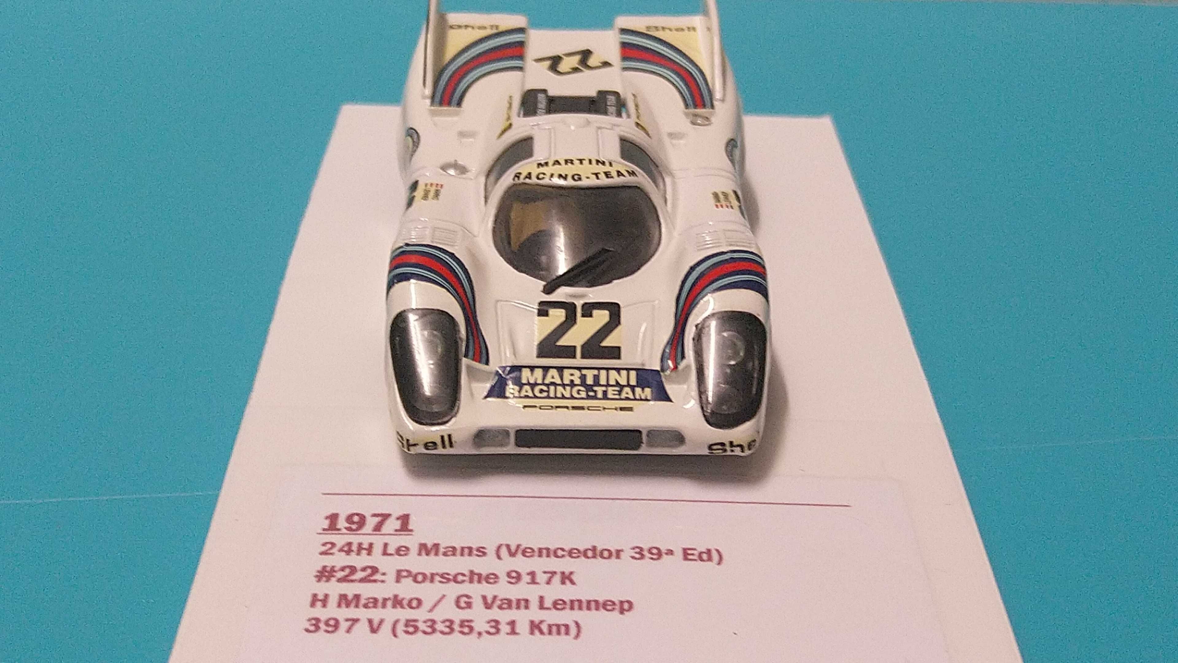Porsche 917 K Martini #22: Vencedor 24h Le Mans 1971 - Brumm esc 1/43
