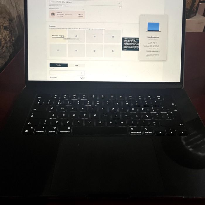 MacBook Air M2, 8GB, 15 Pol 2023 azul, 258gb