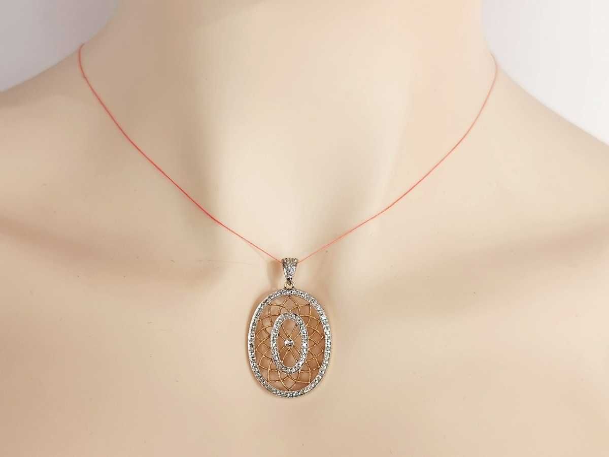 wisiorek złoto 14K 585 diamenty 0,28 ct 4,04 g certyfikat