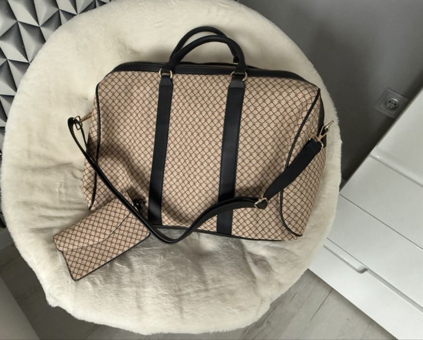 Nowa torba podróżna waluzka plecak Even Odd beżowa brązowa