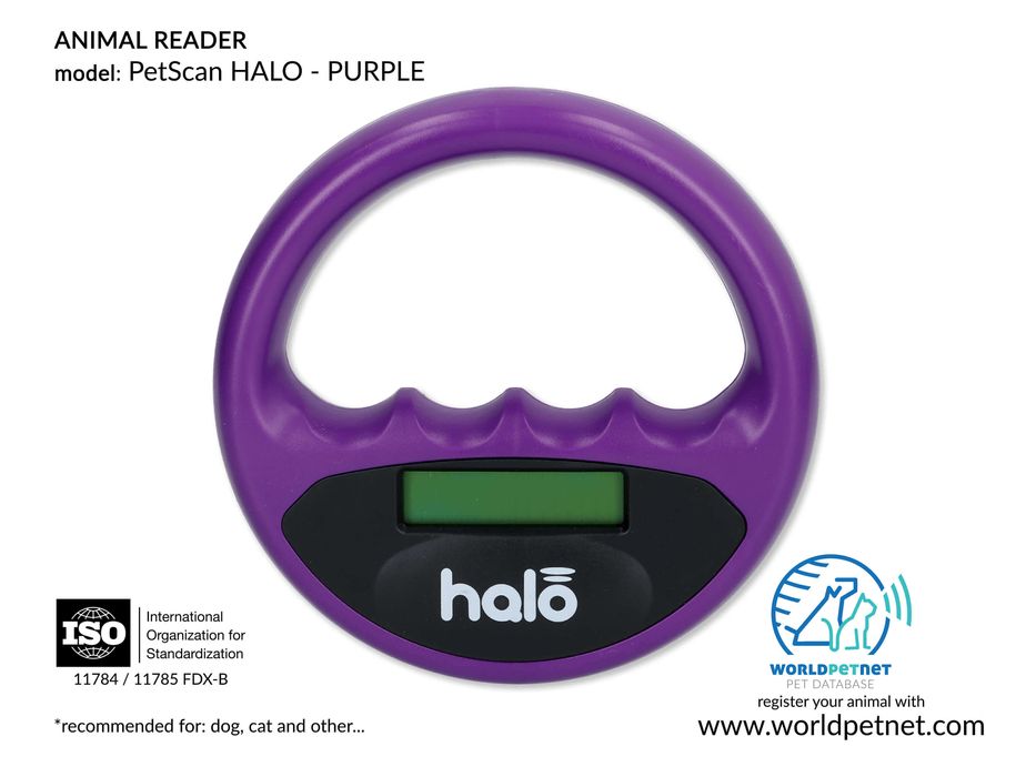 Czytnik mikroczipów FDX-B RF-PetScan-HALO-6-PUR - FIOLETOWY