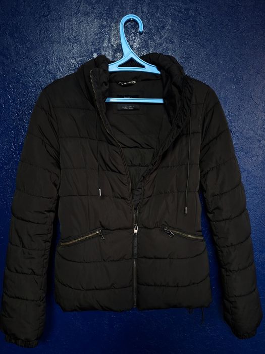 Куртка женская тёплая стильная чёрная стеганая Bershka (BSK)