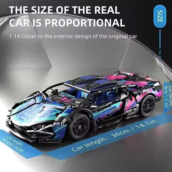 Конструктор Technic - Lamborghini Sian CyberPunk на 1314 дет + КОРОБКА