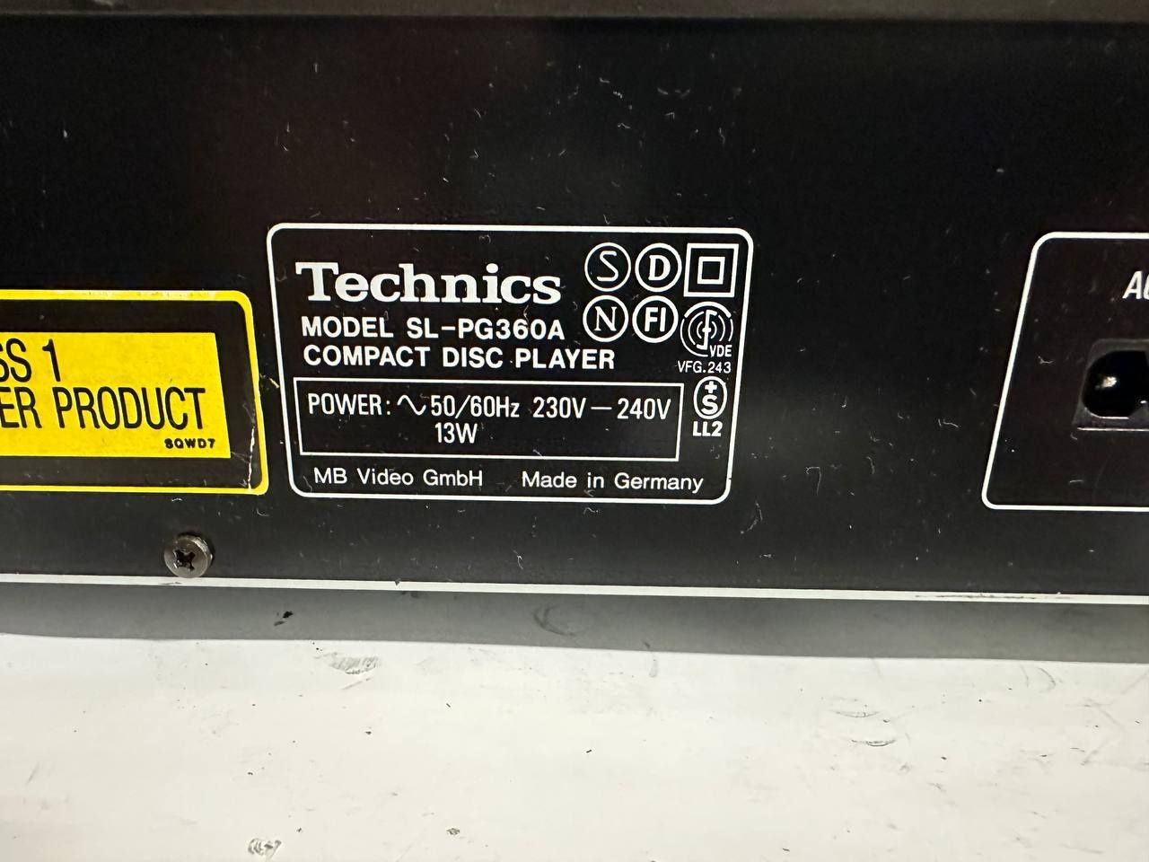 Odtwarzacz płyt CD Technics SL PG 360