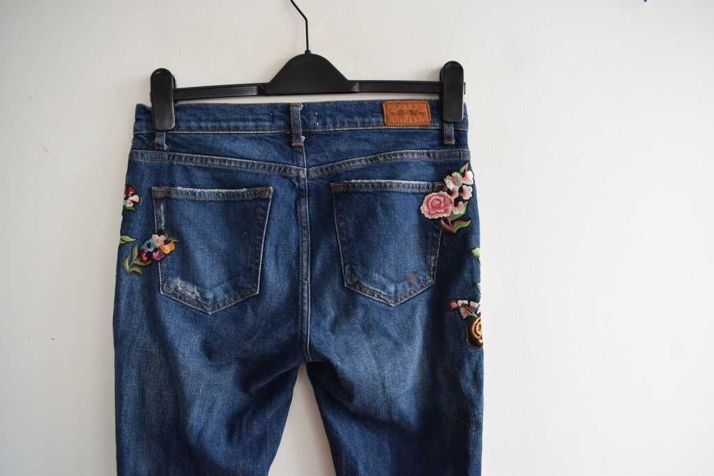 Zara women spodnie jeansy dzwony premium 36 s wysoki stan