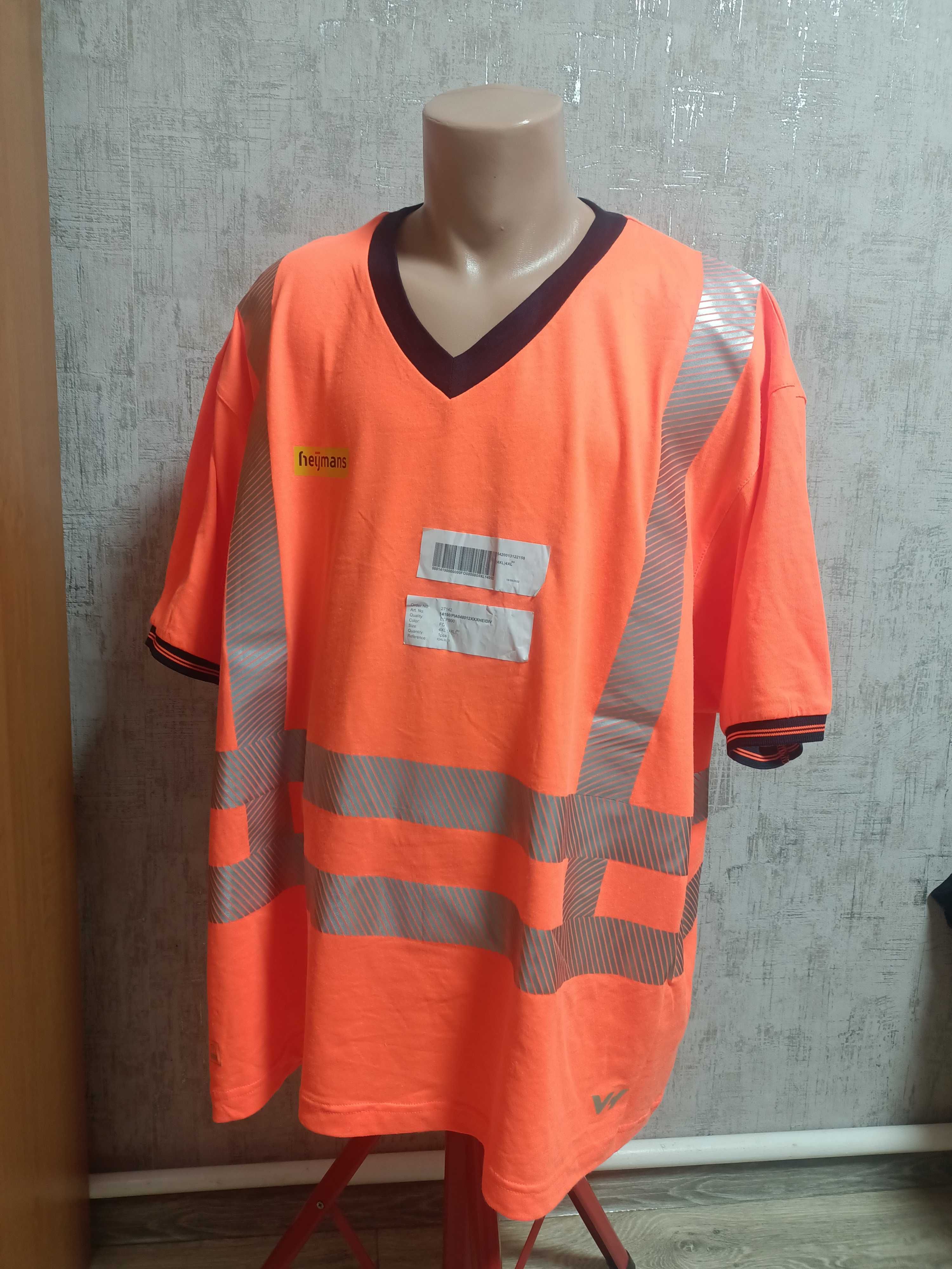 Дуже велика футболка сигнальна 4XL размір роба спецодяг робоча