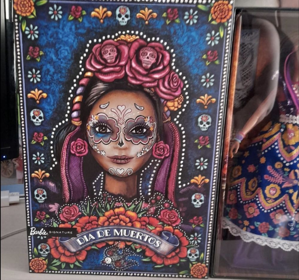 Barbie 2022 Día De Muertos Lalka w tradycyjnej falbaniastej sukience