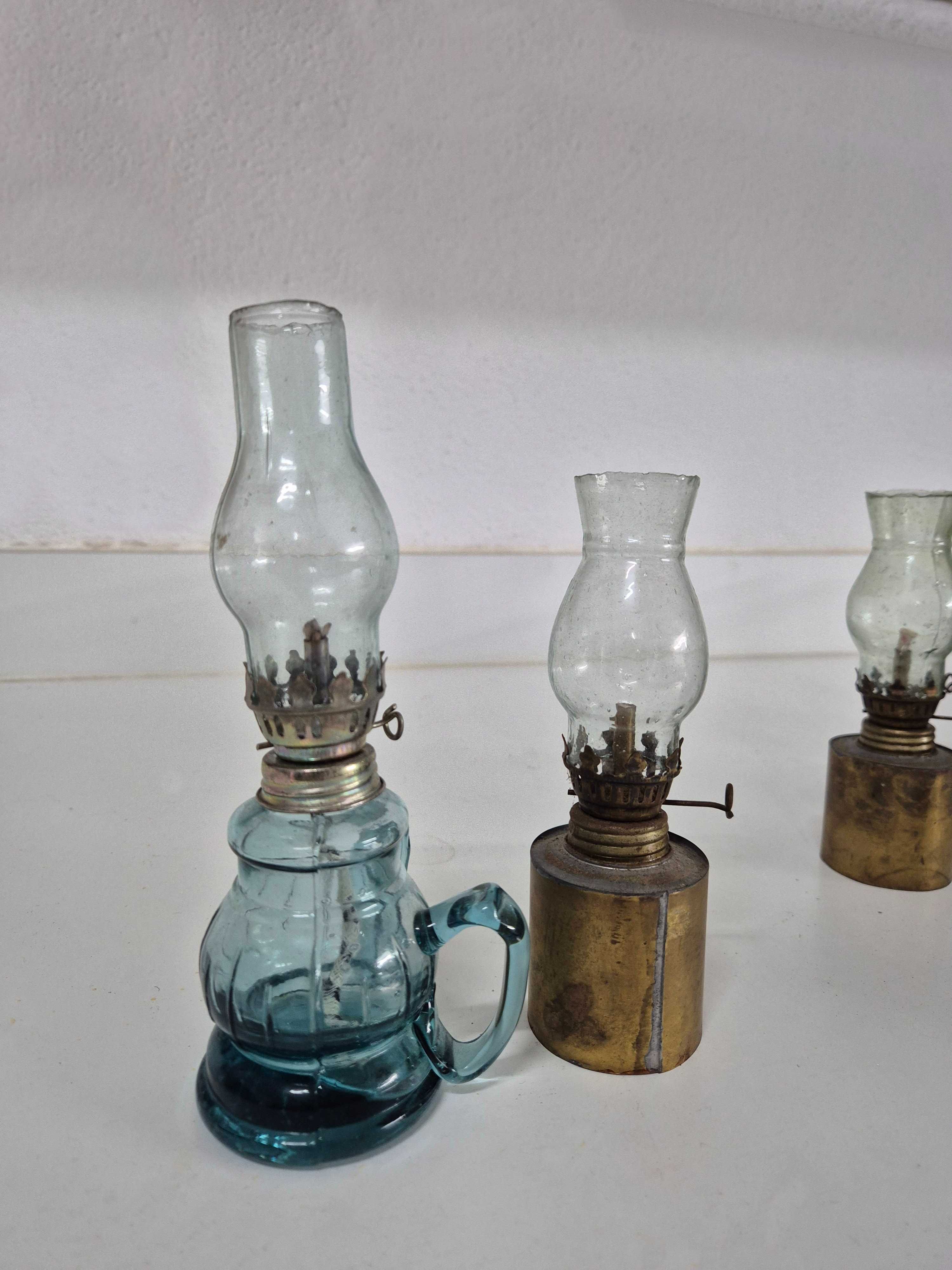 Conjunto de 21 lamparinas em miniatura antigas