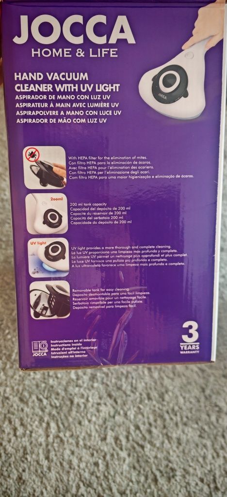 Aspirador de mão c/luz UV