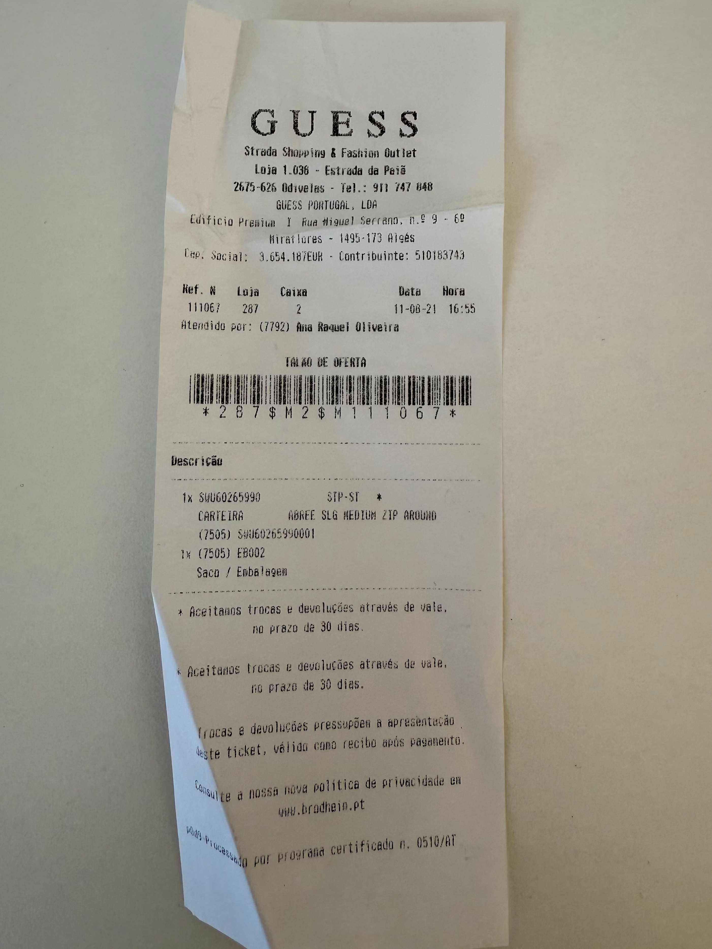 Carteira GUESS Multicor Nova // Wallet GUESS Multicolor New