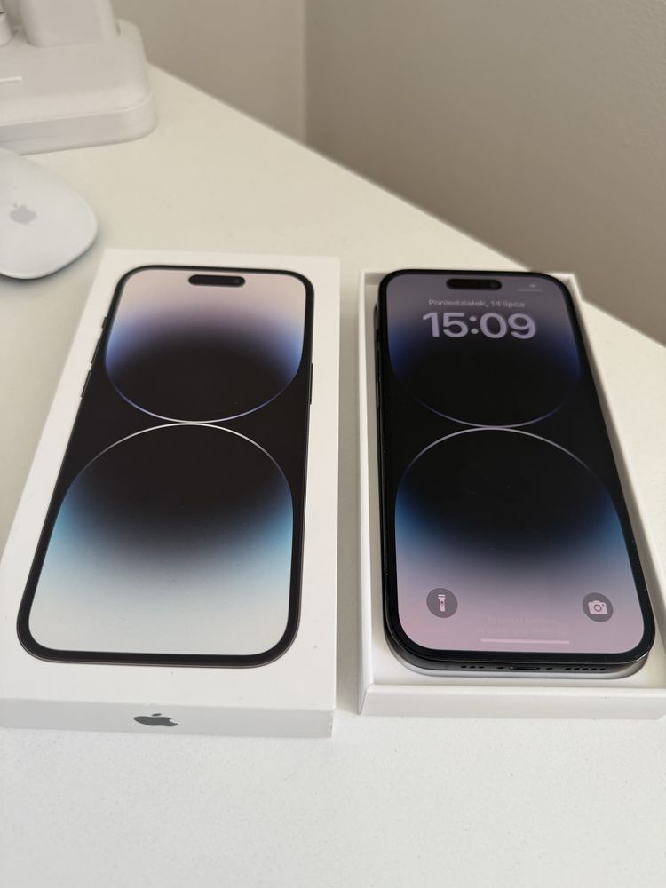 iPhone 14 Pro 128gb Black Stan Idealny Oryginalna Bateria 92%