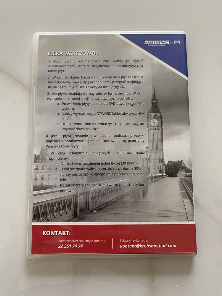 angielski ekspresowa nauka - Krebs Method Płyta DVD