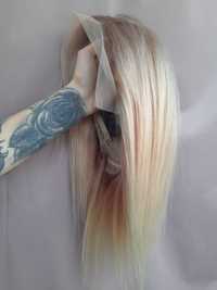 Peruka blond lace front 100% naturalny włos