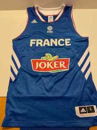 Koszulka koszykarska Francja Adidas rozmiar S