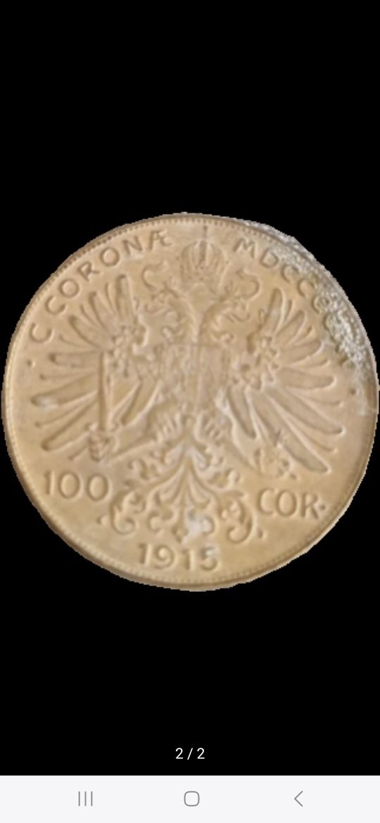 Moeda 100 coroas, império Austro Húngaro