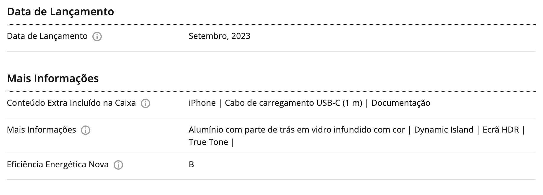 iPhone 15 Plus APPLE (6.7'' - 128 GB - Preto) [Como novo + garantia]