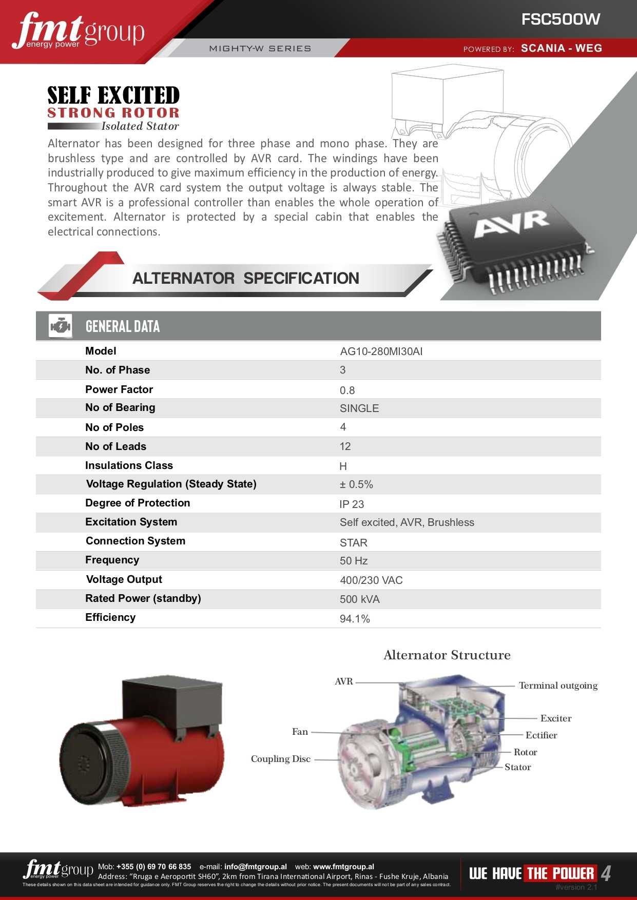 AGREGAT PRĄDOTWÓRCZY SCANIA FSC500W 500KVA 500KW dostępny od ręki !!!