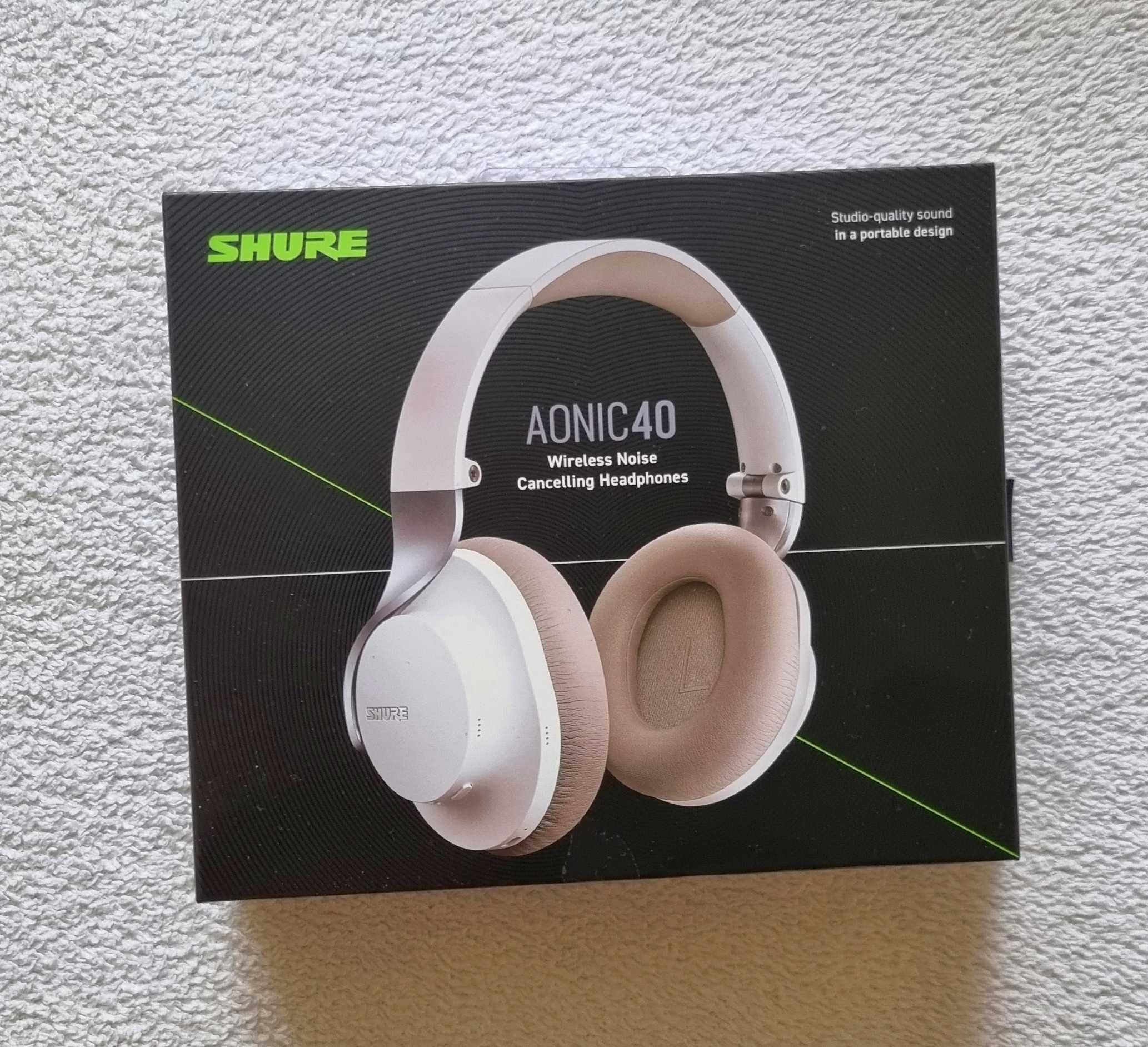 Słuchawki bezprzewodowe Shure Aonic 40 białe, AptX HD, Bluetooth 5,0